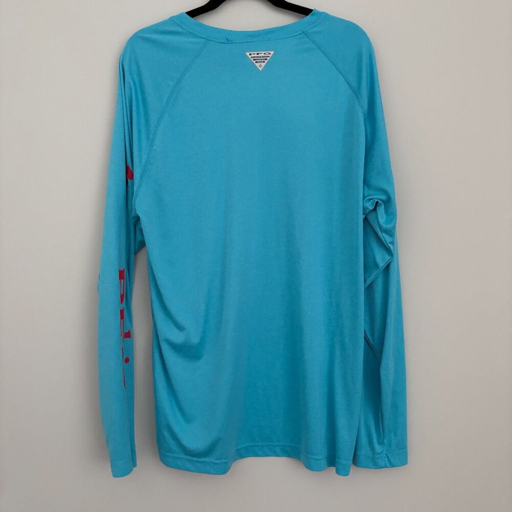 Columbia Men's PFG Terminal Tackle Long Sleeve Shirt Ocean Teal Blue XL - Picture 2 of 7